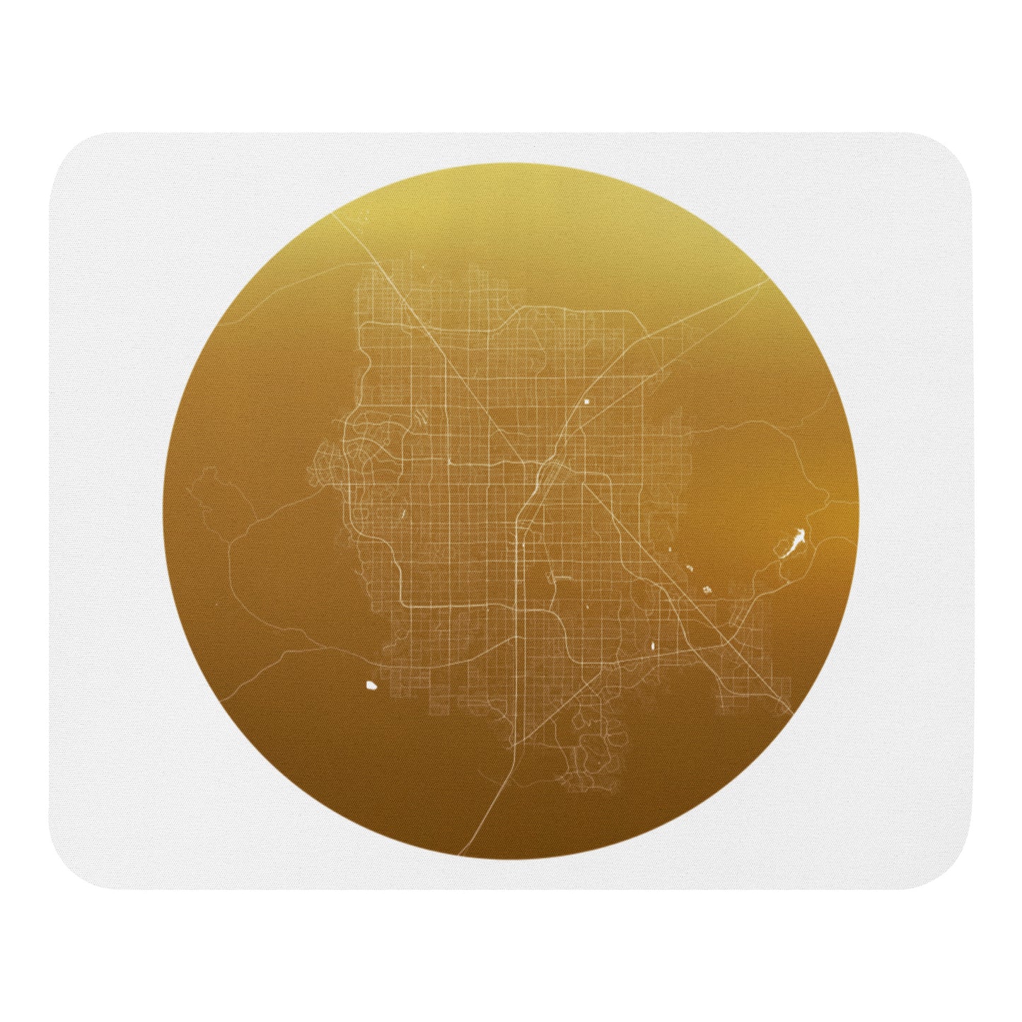 Las Vegas Gold on White Map Mouse Pad