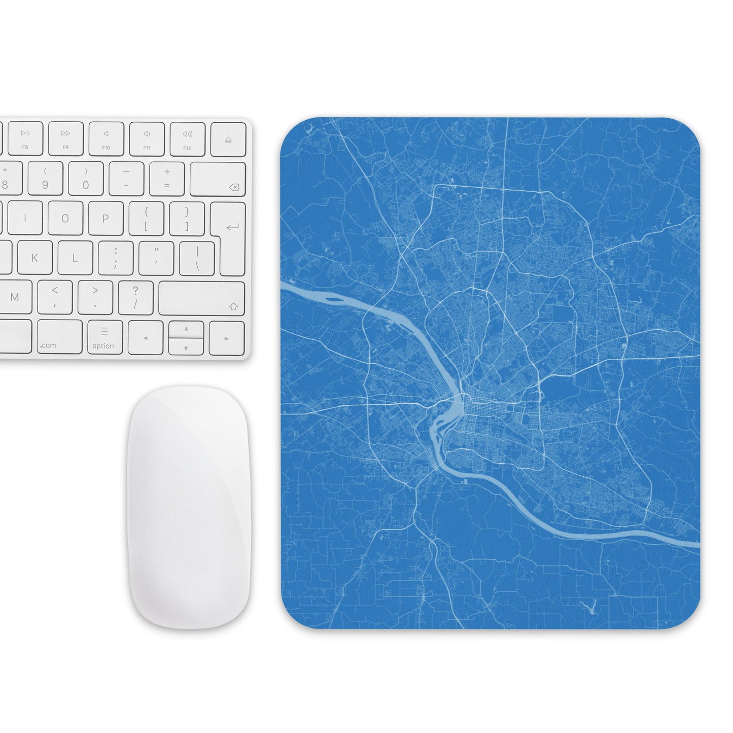 Louisville Blue and White Map Mouse Pad