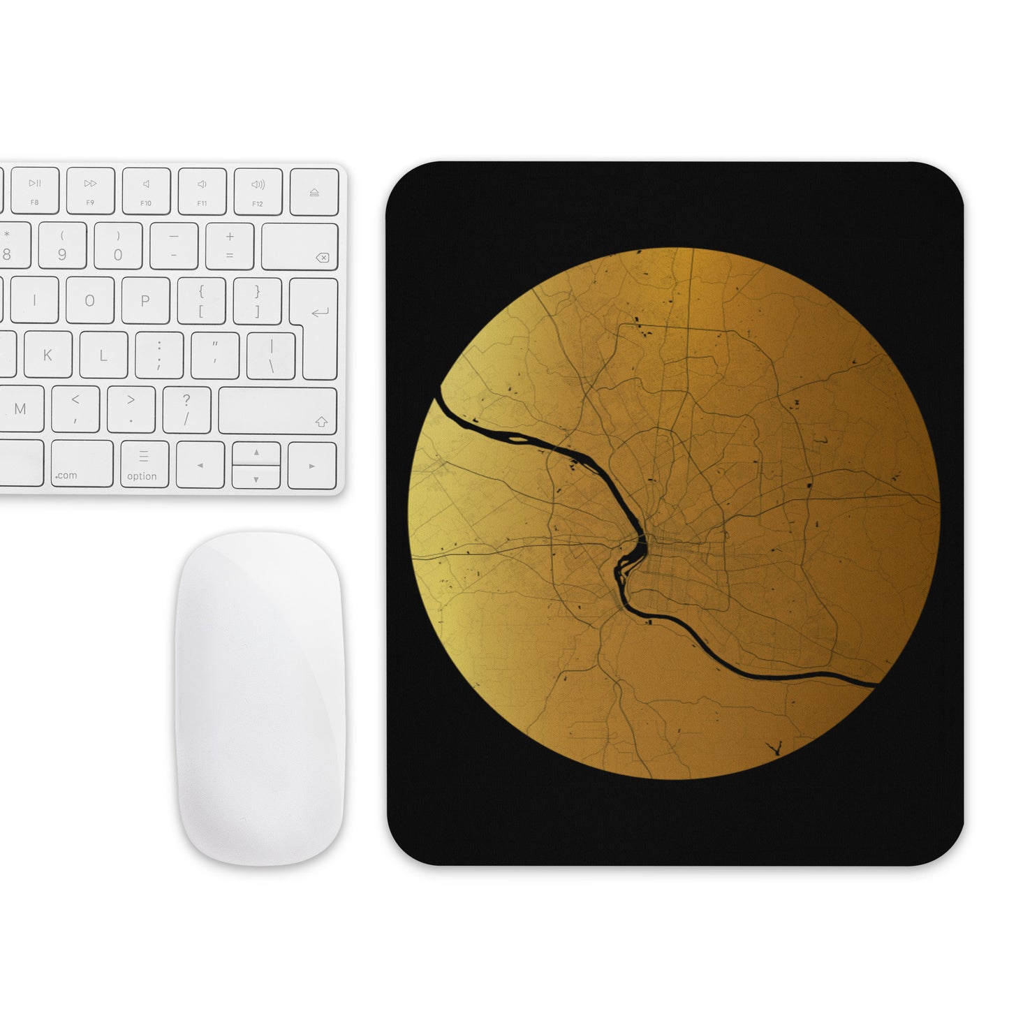 Louisville Gold on Black Map Mouse Pad