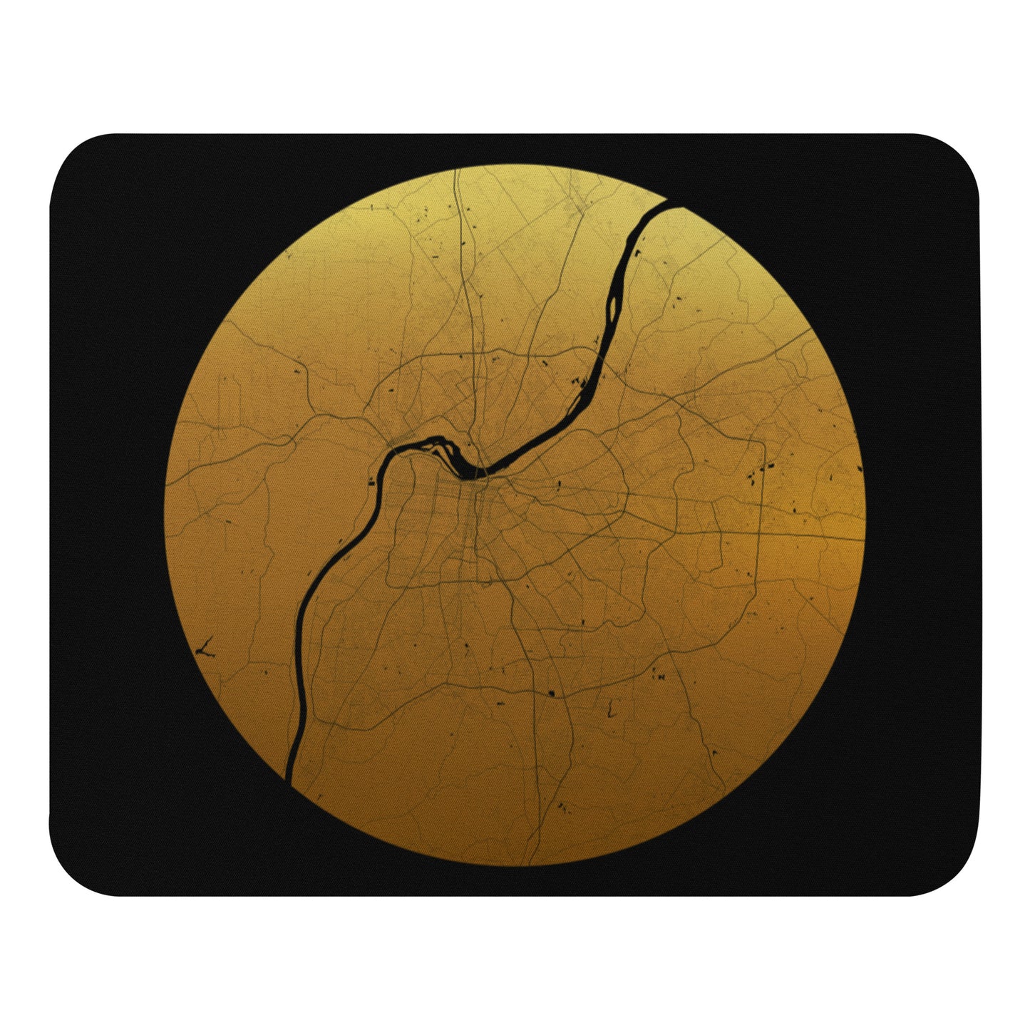 Louisville Gold on Black Map Mouse Pad