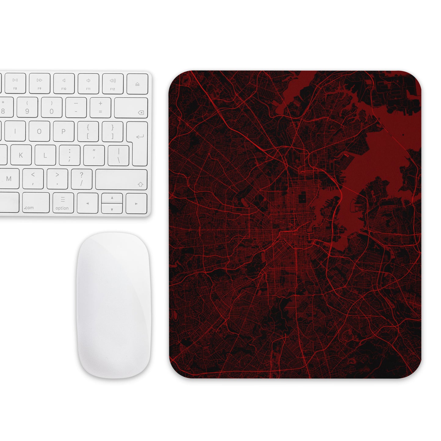 Baltimore Black and Red Map Mouse Pad