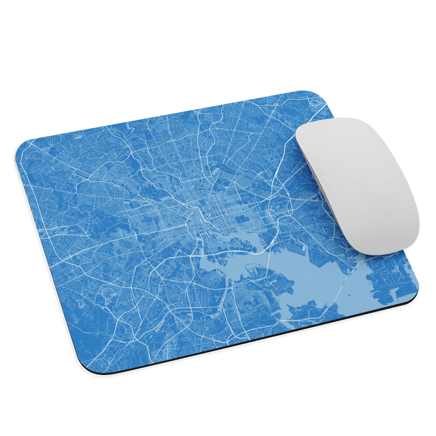 Baltimore Blue and White Map Mouse Pad