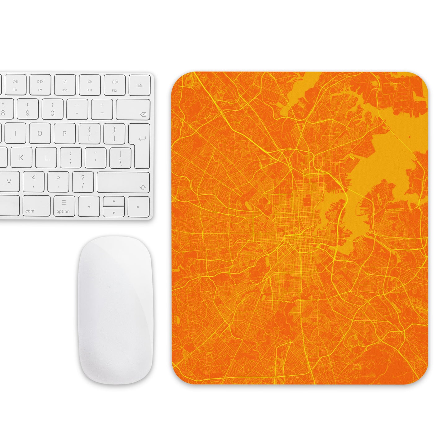 Baltimore Orange and Yellow Map Mouse Pad