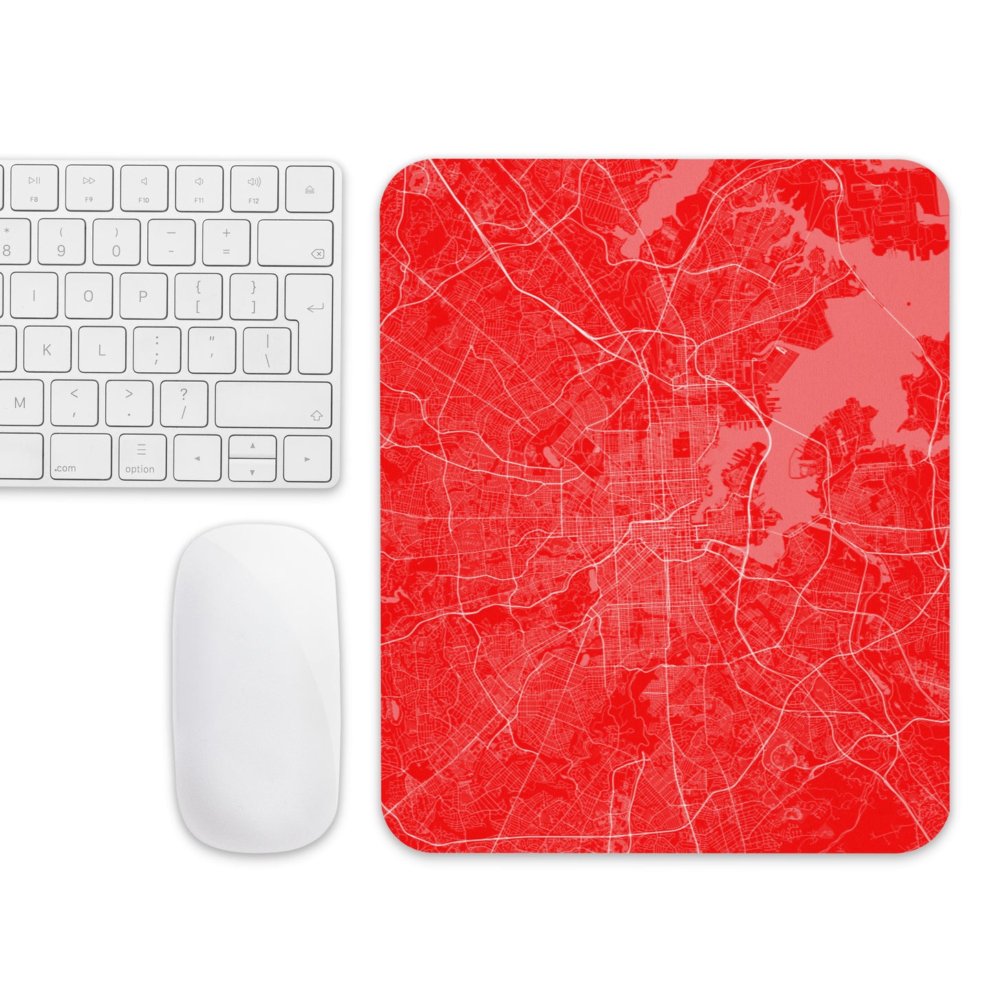 Baltimore Red and White Map Mouse Pad