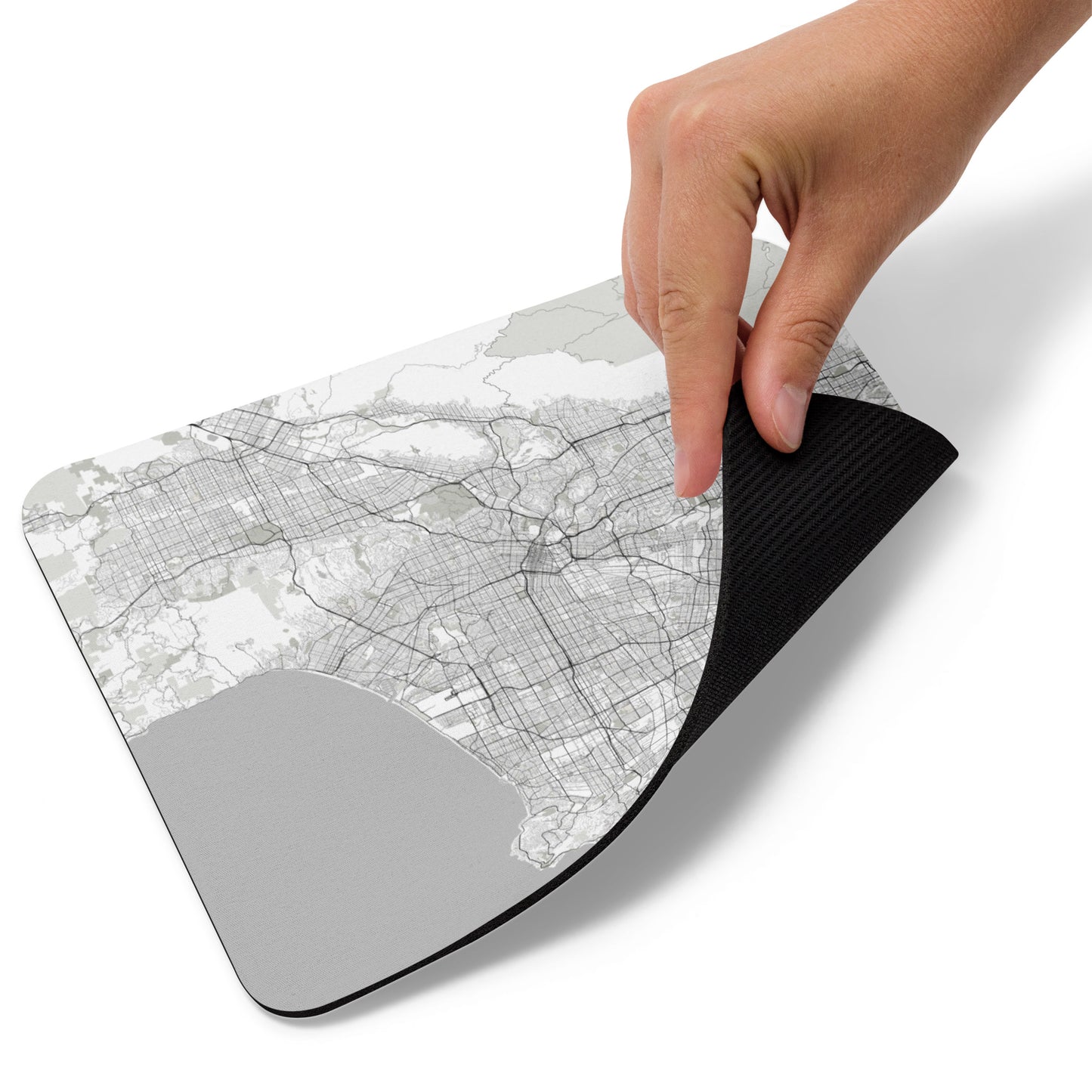 Los Angeles White Map Mouse Pad