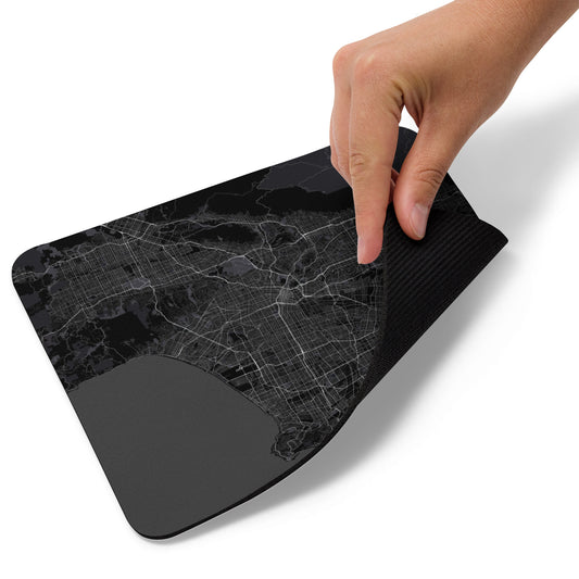 Los Angeles Black Map Mouse Pad