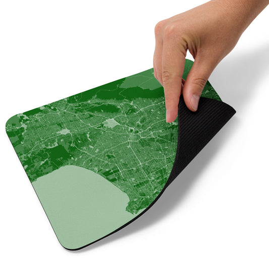 Los Angeles Green and White Map Mouse Pad