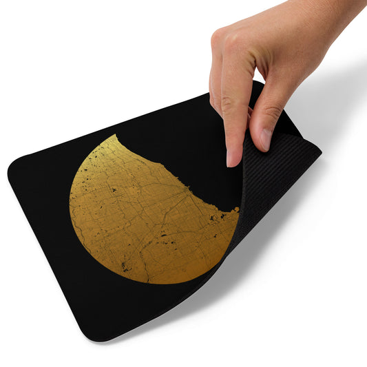 Chicago Gold on Black Map Mouse Pad