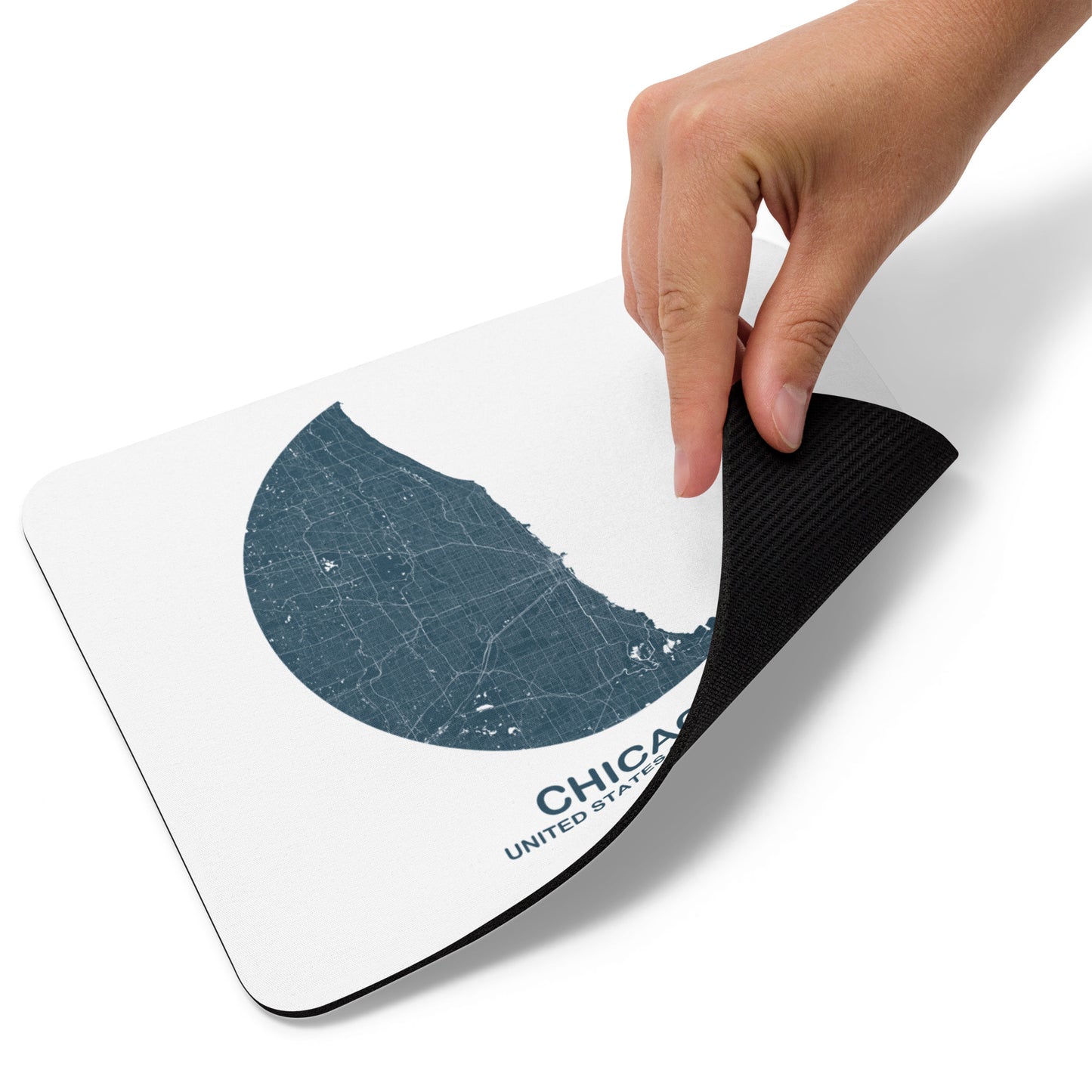 Chicago Circular Blue Map Mouse Pad