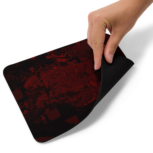 Phoenix Black and Red Map Mouse Pad