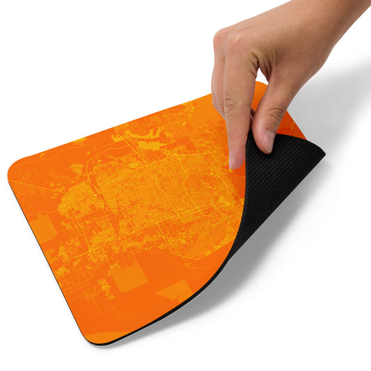 Phoenix Orange and Yellow Map Mouse Pad