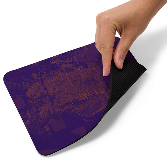 Phoenix Purple and Orange Map Mouse Pad