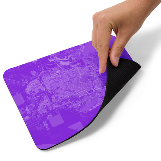 Phoenix Purple and White Map Mouse Pad