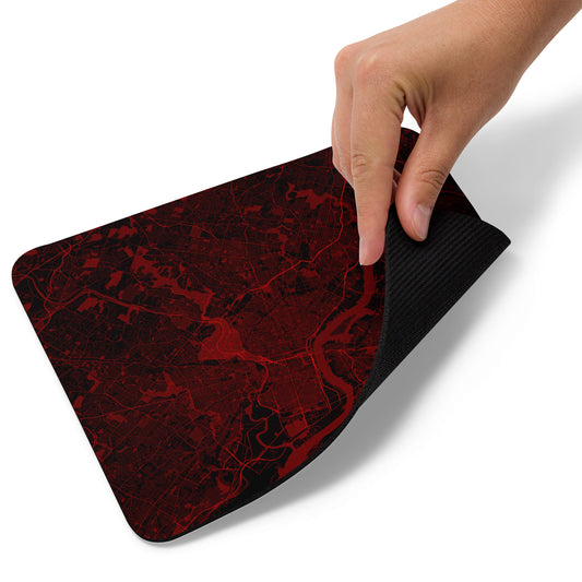 Philadelphia Black and Red Map Mouse Pad