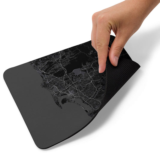 San Diego Black Map Mouse Pad