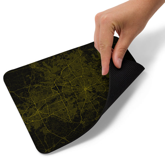 Dallas Black and Yellow Map Mouse Pad