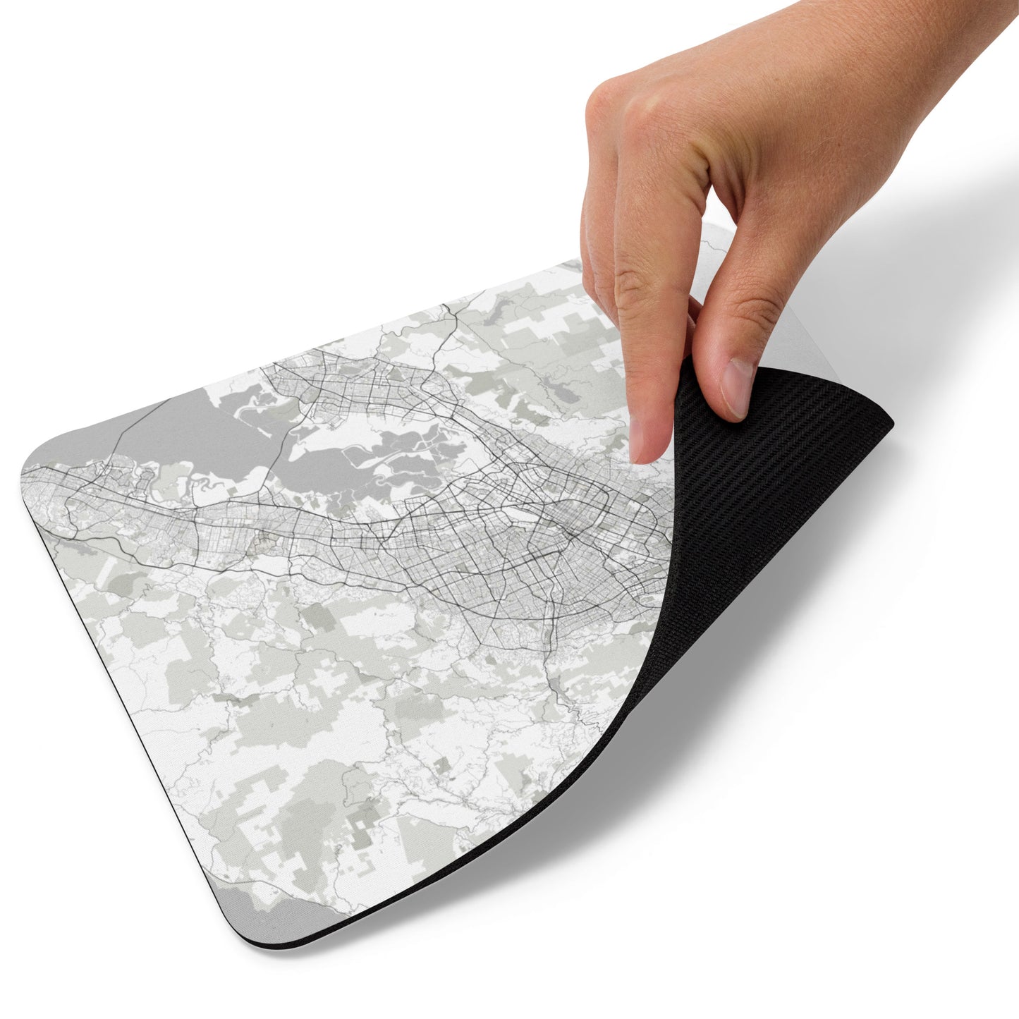 San Jose White Map Mouse Pad