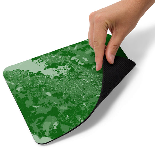 San Jose Green and White Map Mouse Pad