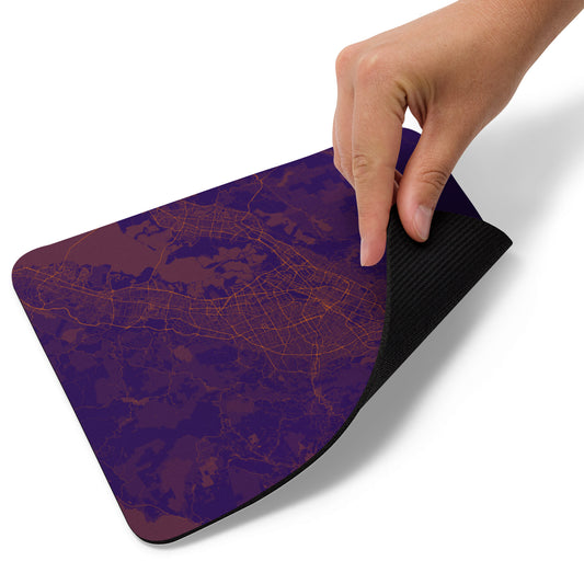 San Jose Purple and Orange Map Mouse Pad