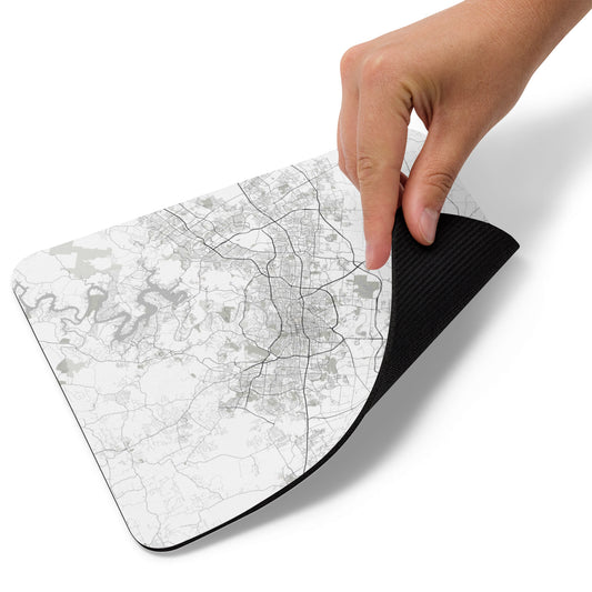 Austin White Map Mouse Pad