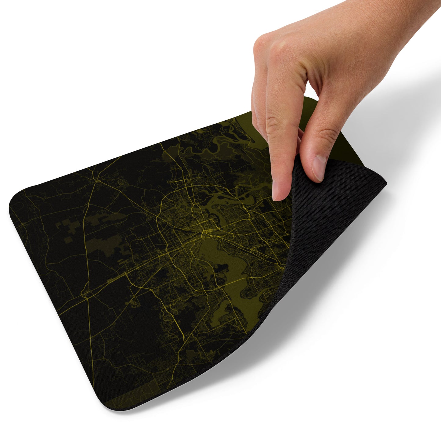 Jacksonville Black and Yellow Map Mouse Pad