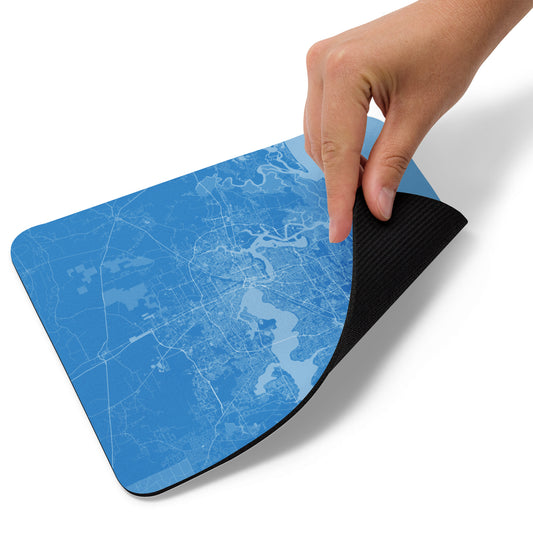 Jacksonville Blue and White Map Mouse Pad