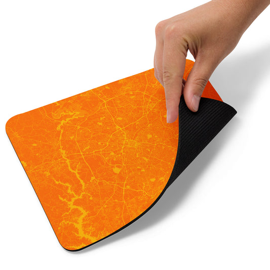 Charlotte Orange and Yellow Map Mouse Pad