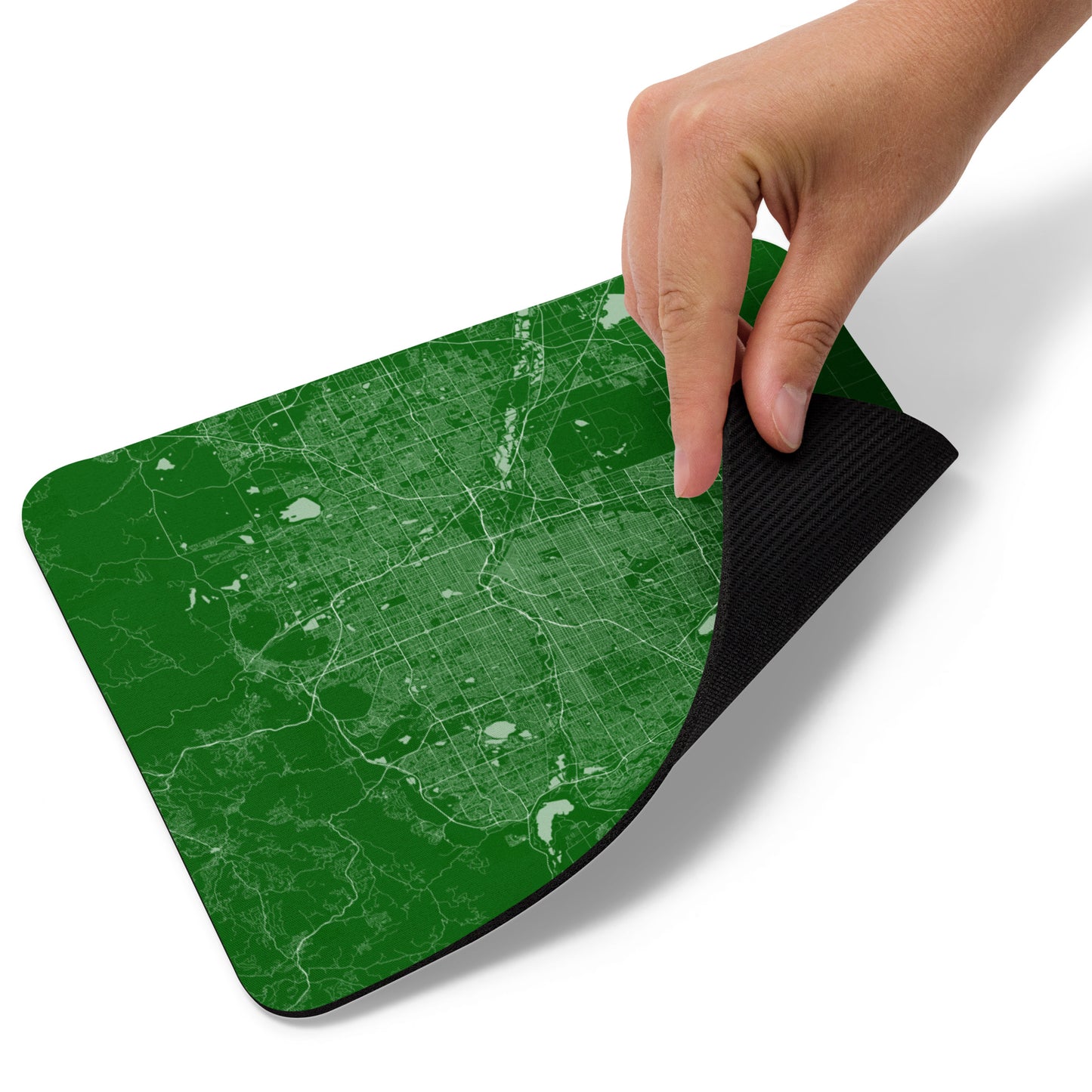 Denver Green and White Map Mouse Pad