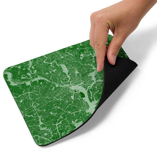 Washington, D.C. Green and White Map Mouse Pad