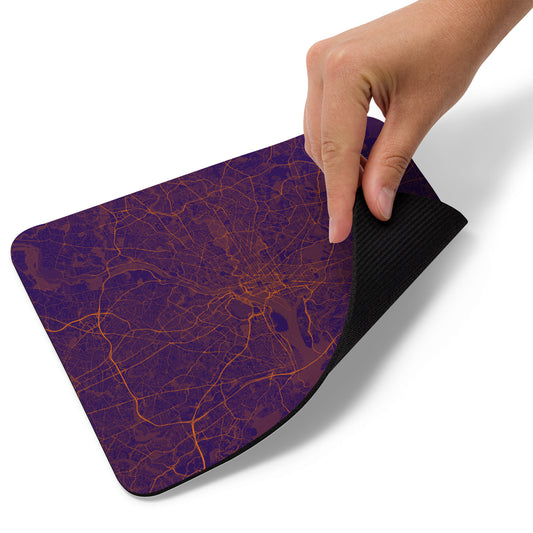 Washington, D.C. Purple and Orange Map Mouse Pad