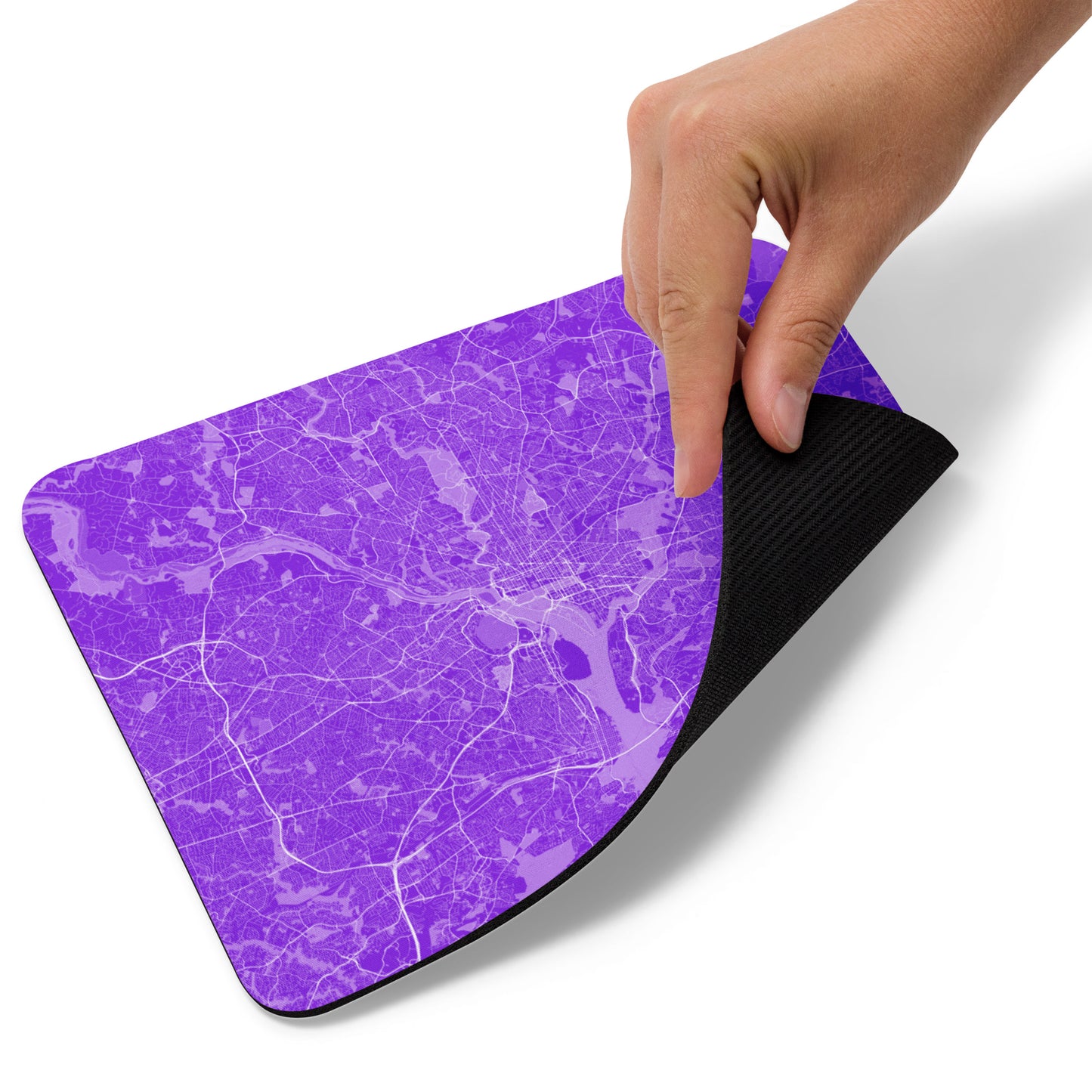 Washington, D.C. Purple and White Map Mouse Pad