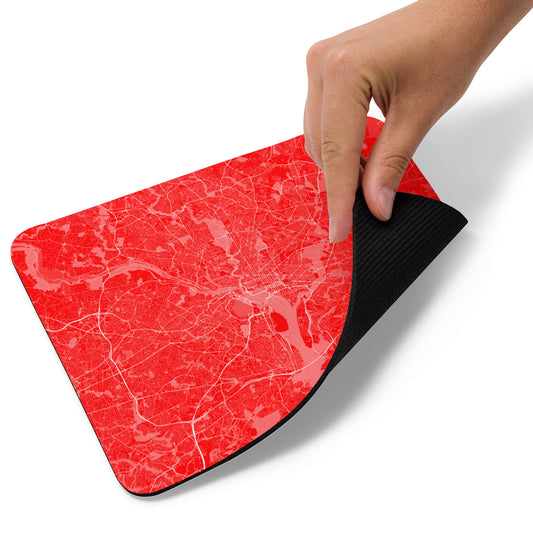 Washington, D.C. Red and White Map Mouse Pad