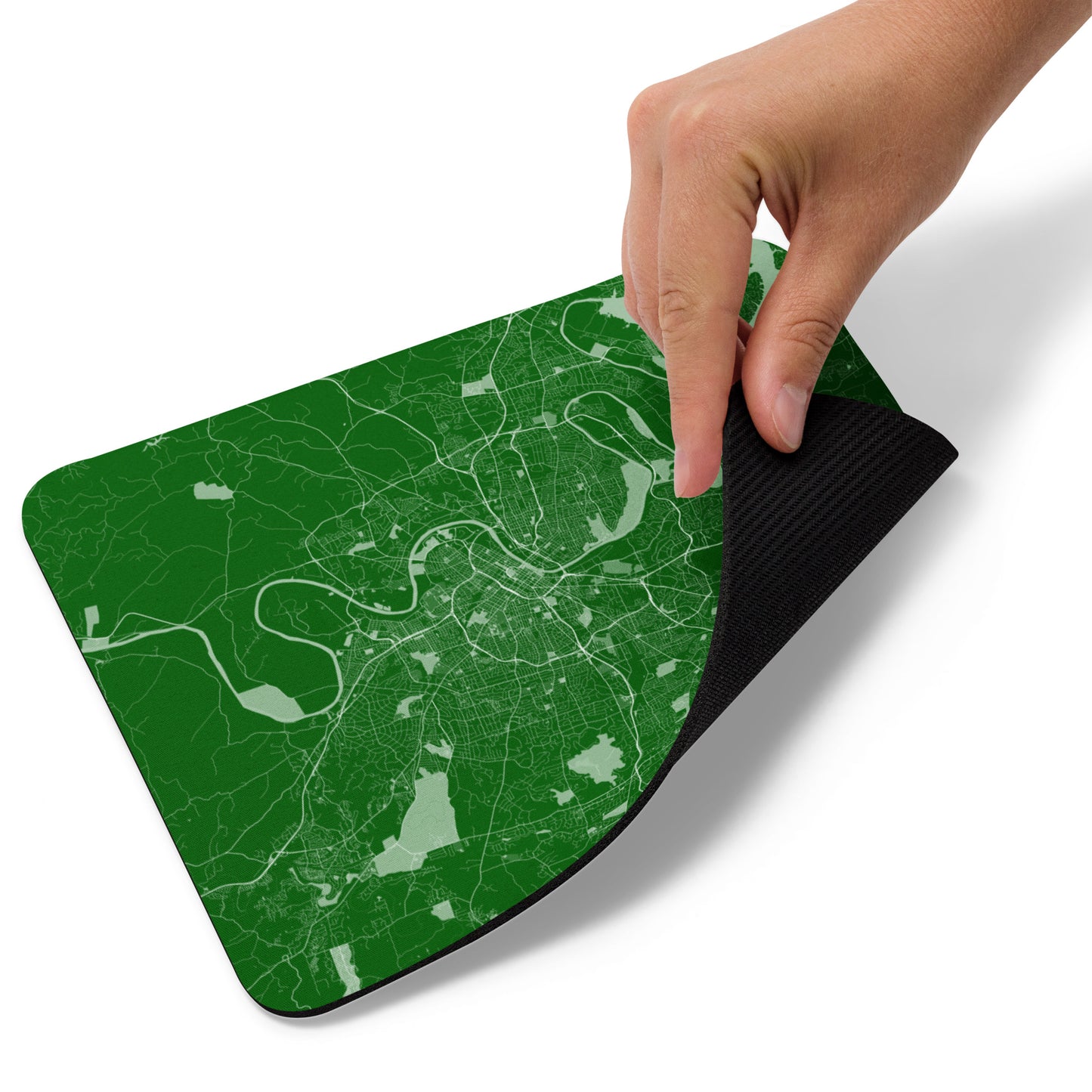 Nashville Green and White Map Mouse Pad