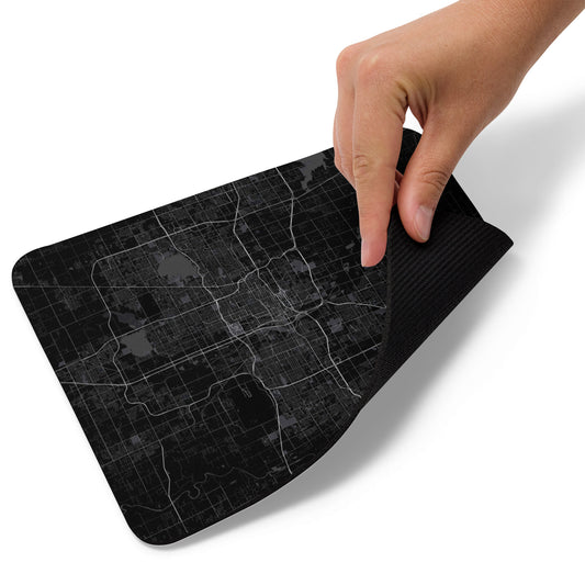 Oklahoma City Black Map Mouse Pad