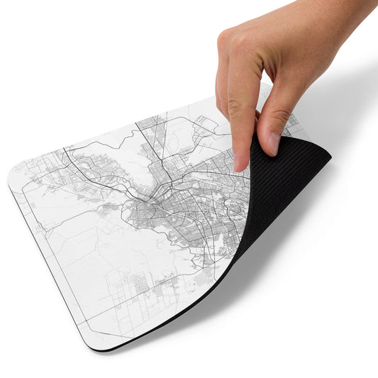 El Paso White Map Mouse Pad