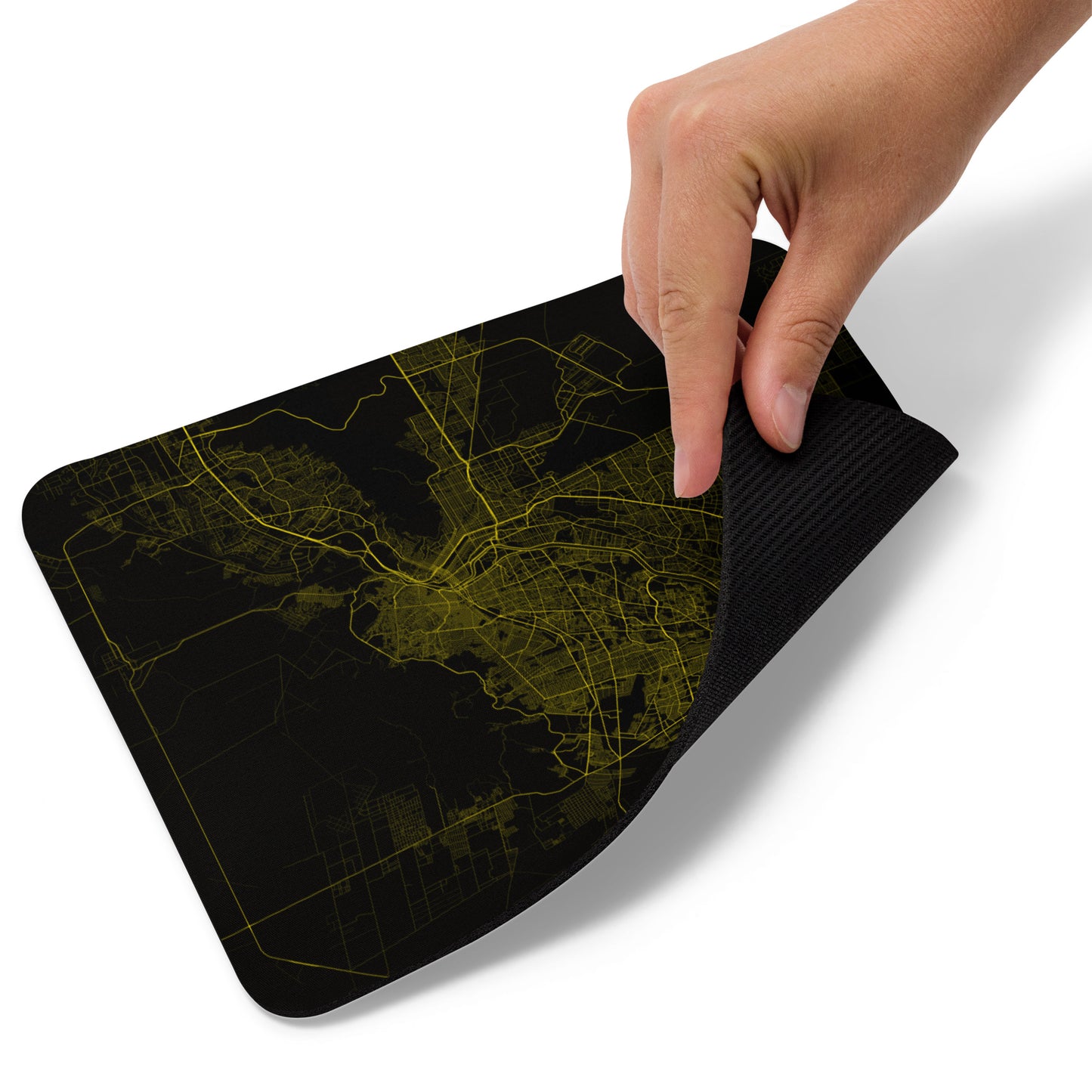 El Paso Black and Yellow Map Mouse Pad