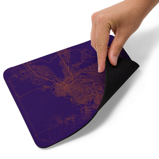 El Paso Purple and Orange Map Mouse Pad