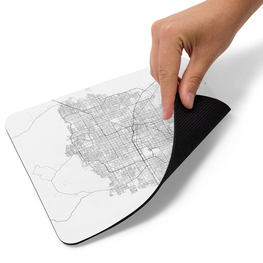 Las Vegas White Map Mouse Pad