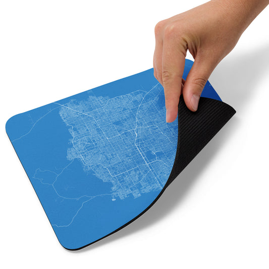 Las Vegas Blue and White Map Mouse Pad