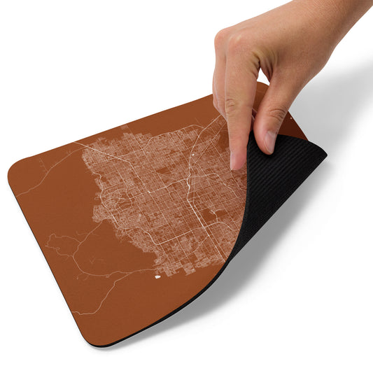 Las Vegas Brown and White Map Mouse Pad