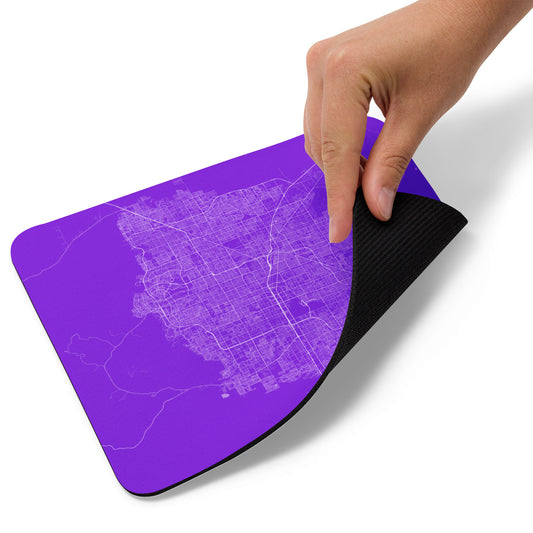 Las Vegas Purple and White Map Mouse Pad