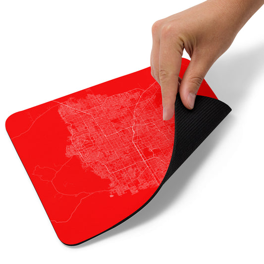 Las Vegas Red and White Map Mouse Pad