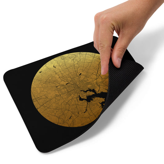 Baltimore Gold on Black Map Mouse Pad