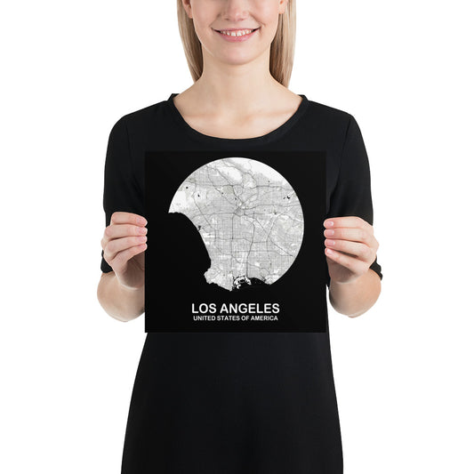 Los Angeles Circular White Paper Map