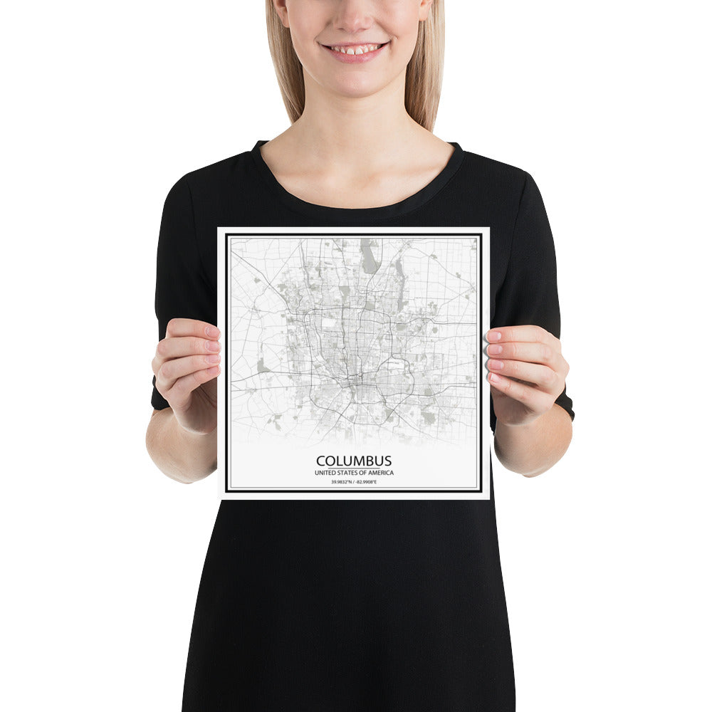 Columbus White Paper Map