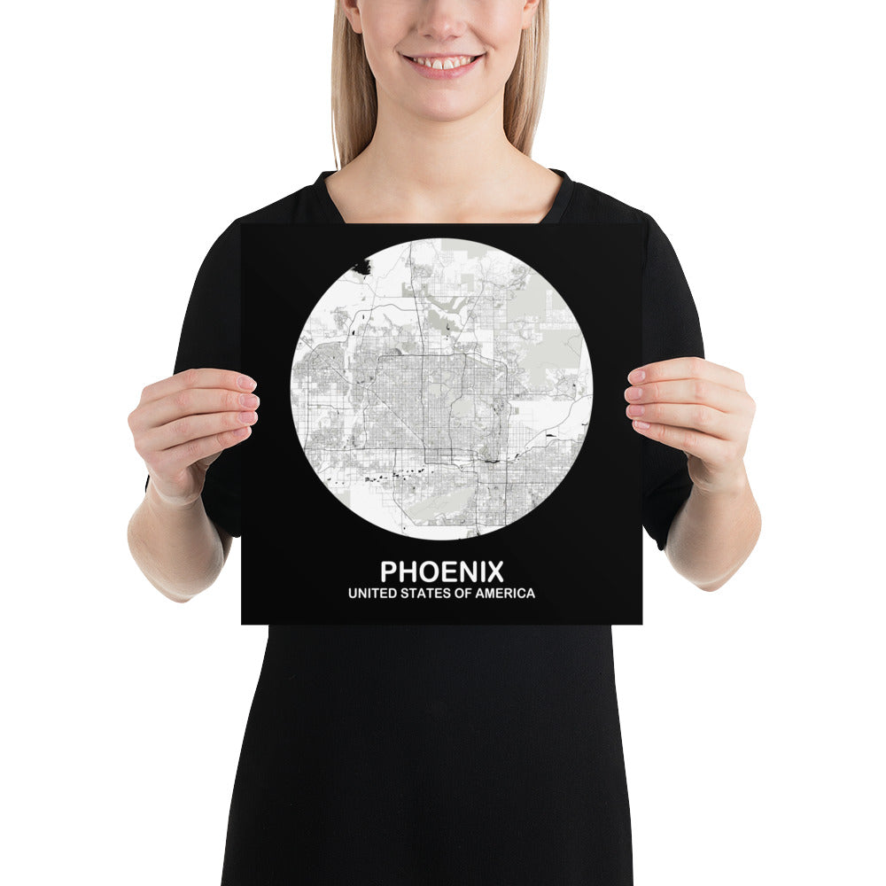 Phoenix Circular White Paper Map