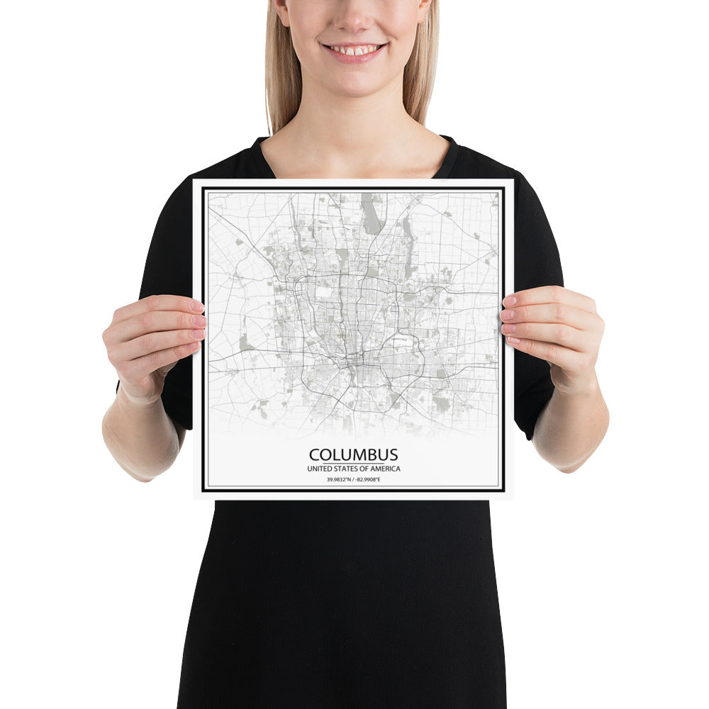 Columbus White Paper Map