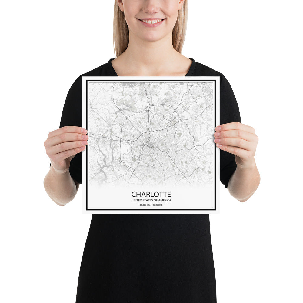 Charlotte White Paper Map