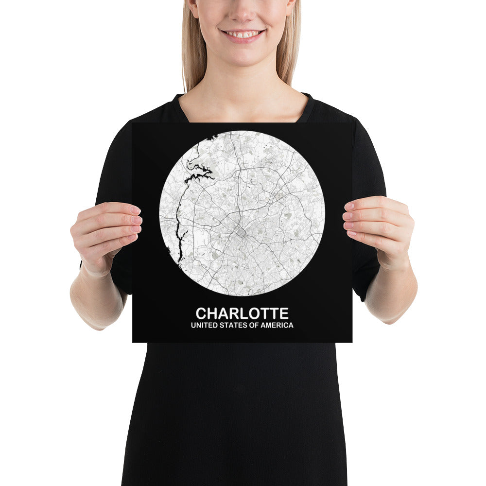 Charlotte Circular White Paper Map