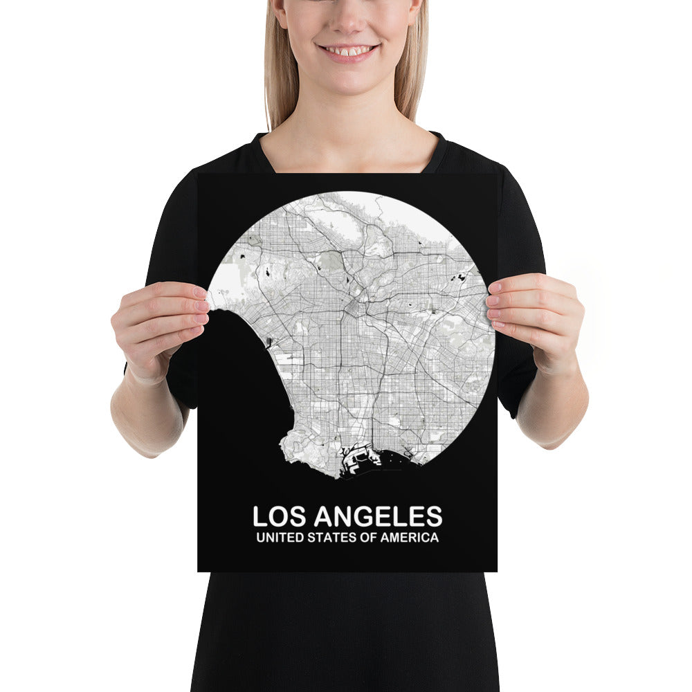 Los Angeles Circular White Paper Map